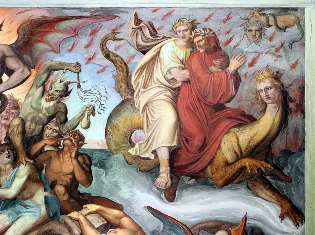 Stanza di Dante. Casino di villa Massimo, Roma - Inferno 4